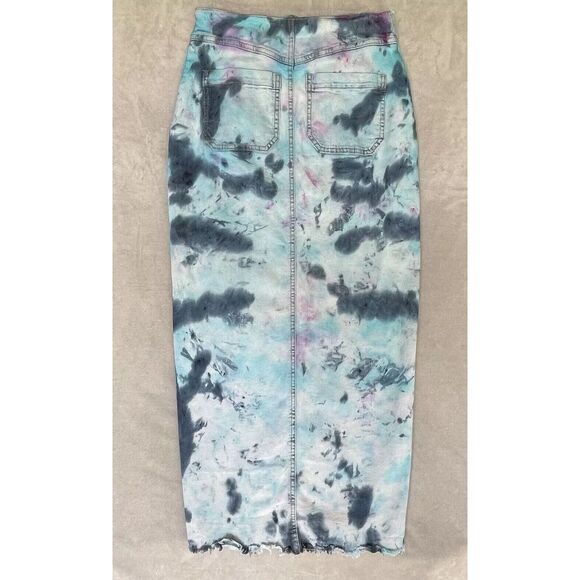 Sincerly Jules Skirt Size 3/26 TieDye Fringe Hippie Boho Western Coastal Cowgirl - Picture 5 of 7